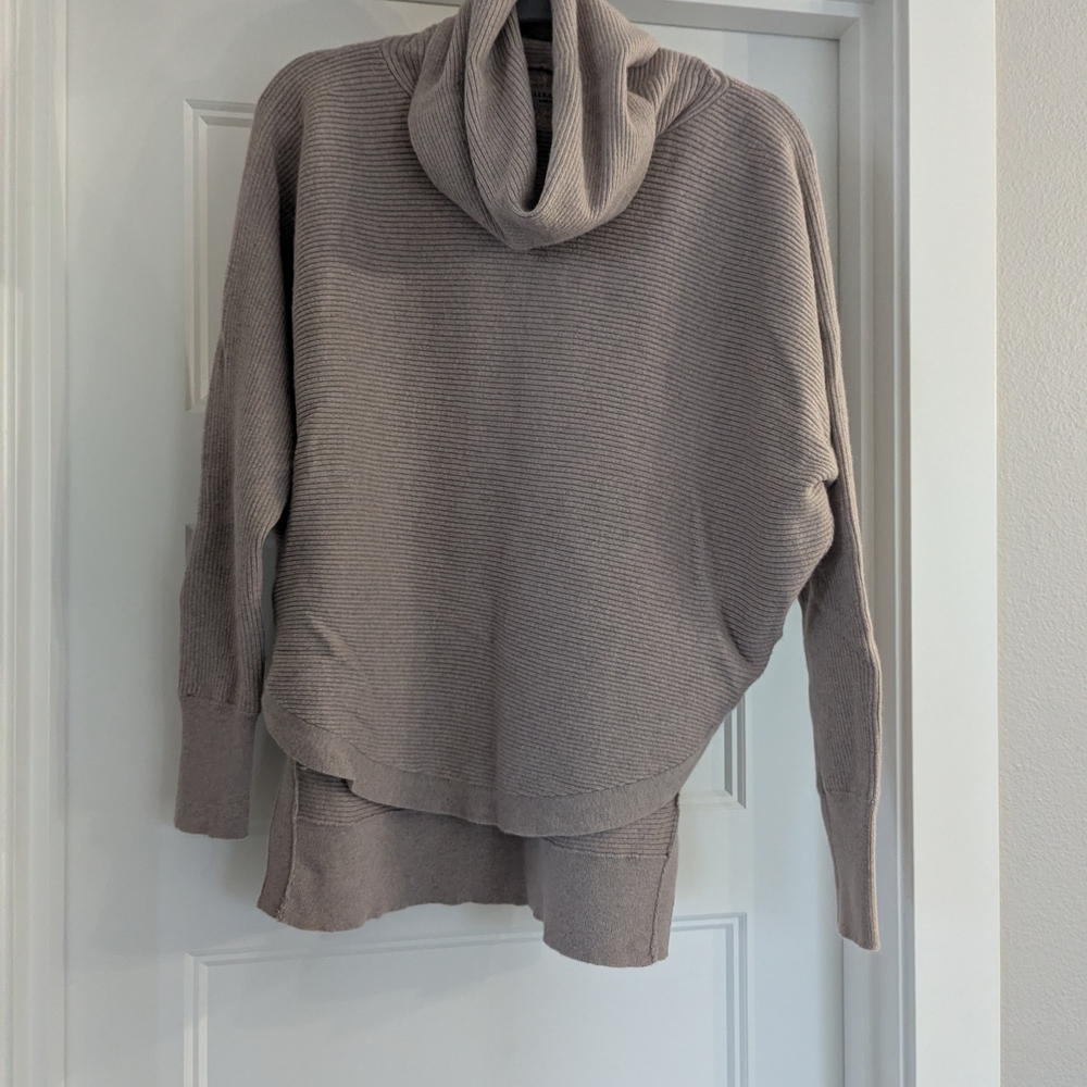 Cozy Taupe Turtleneck Sweater